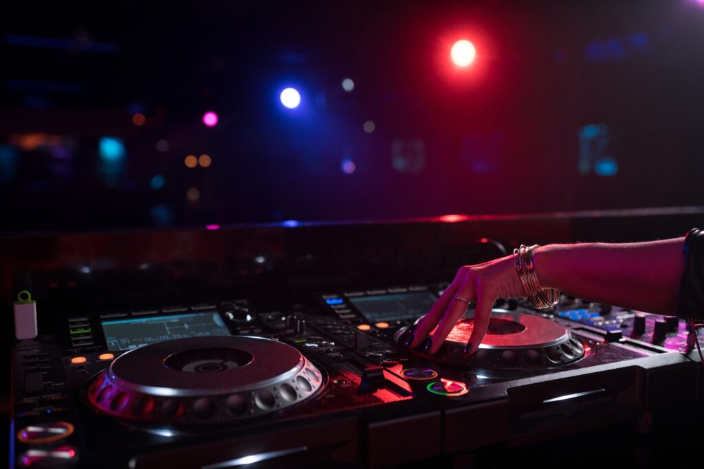 Dj in nightclub